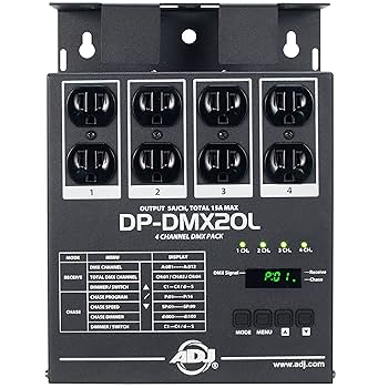 Amazon.com: ADJ Products DMX20L 4 通道通用DMX 調光器/開關組